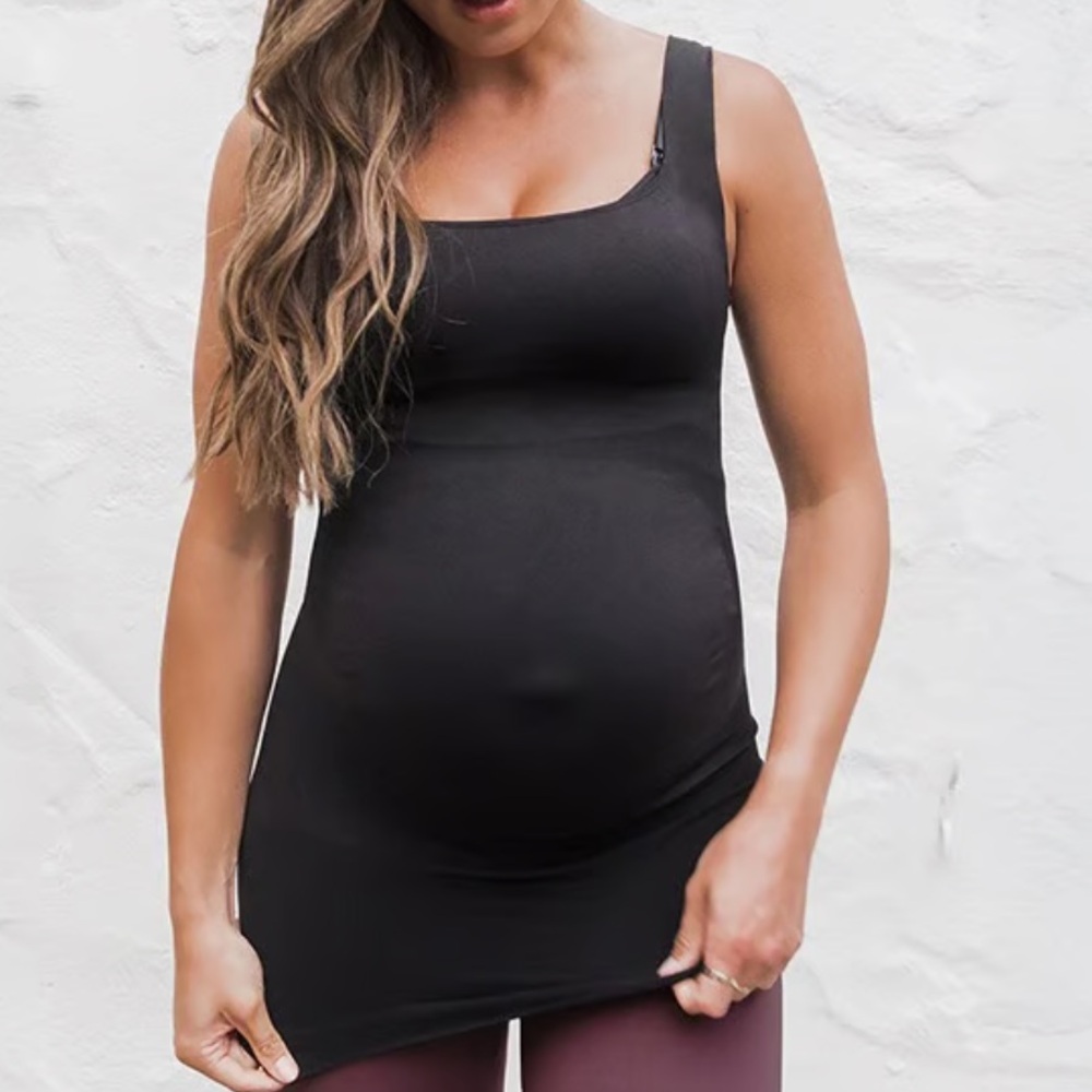 Blanqi black everyday maternity support tank